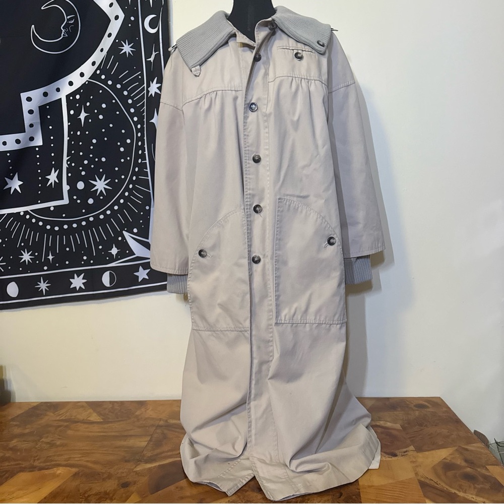 Vintage Rain Shedder by Ken Meritt Trench Coat Button Down Size M